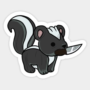 Skunk with a knife! Sticker